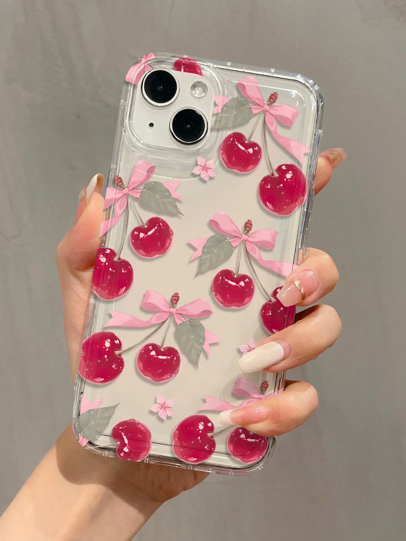 TPU Shockproof Phone Case With Cherry Blossom Floral Pattern