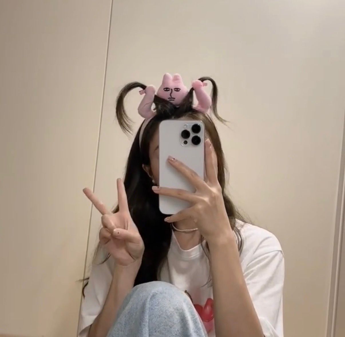 Pink Bunny Ears Hair Hoop