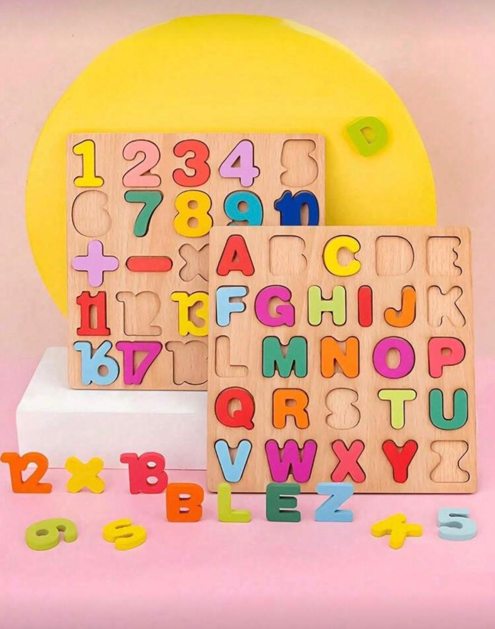 Wooden Alphabet, Puzzle Set for Toddlers | Montessori Educational Learning Toy for Ages 3+