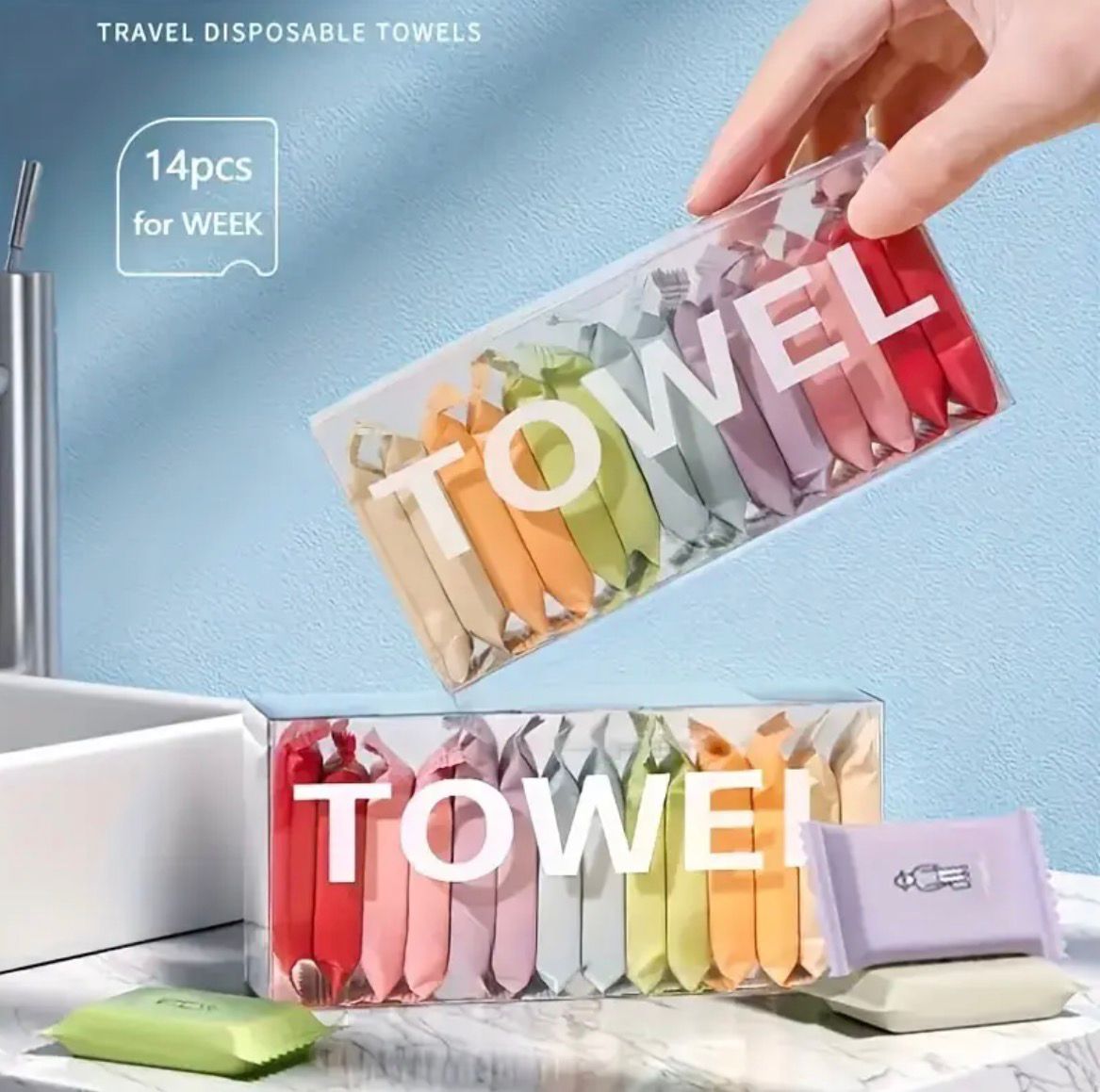 Portable Compressed Disposable Towels & Facecloths