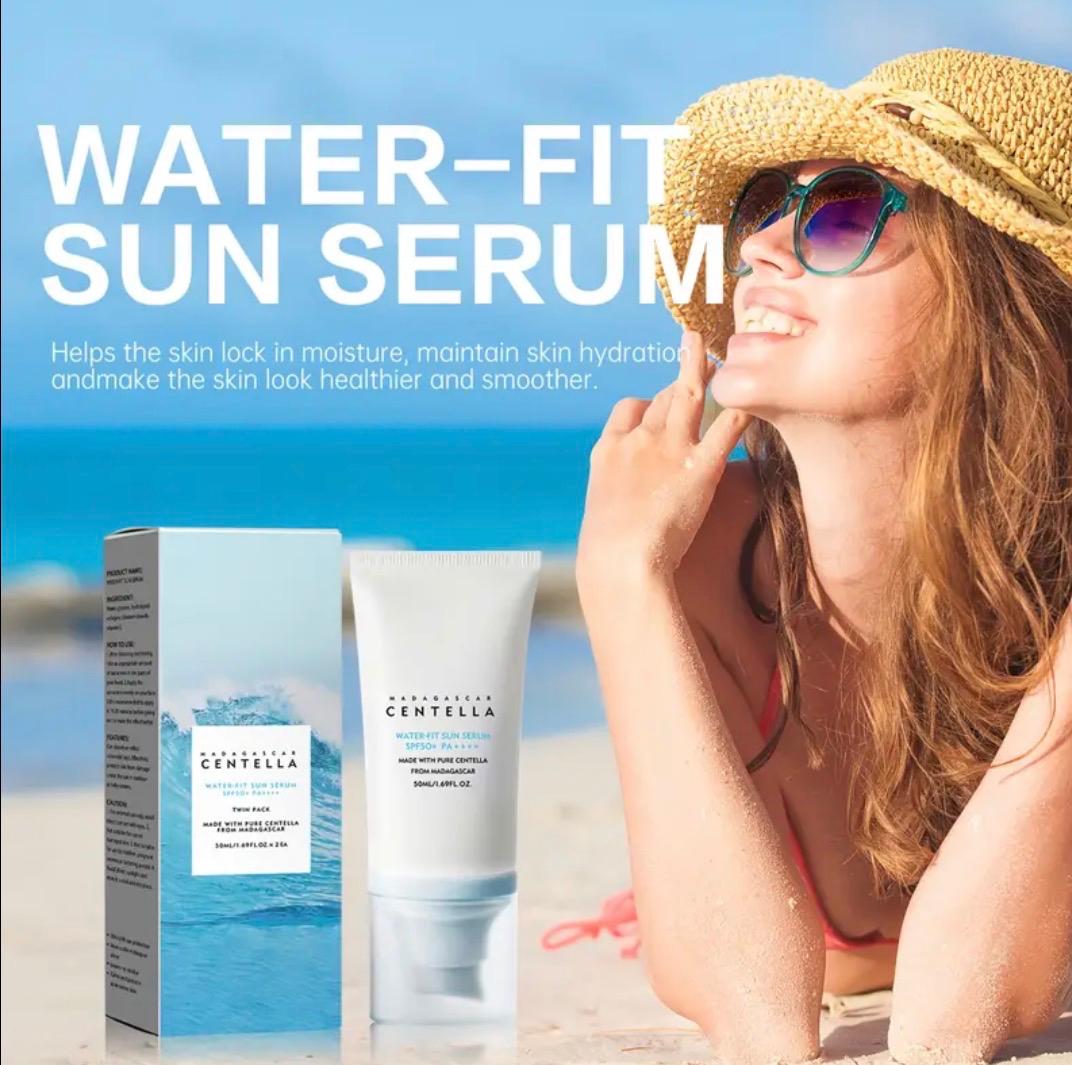 1pc Moisturizing Sunscreen, Suitable for Face and Body | SPF50+ PA++++ | Desert-Level Protection with Collagen, Vitamin E & Snow for Lotus, Long-Lasting Waterproof, Sweatproof, Protection - 50ml