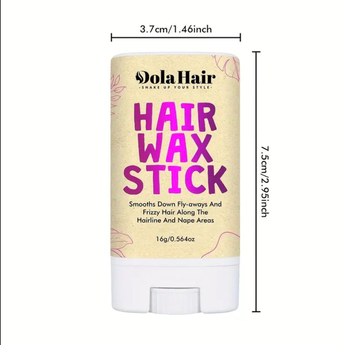 Hair Wax Stick 75g Pomade Stick for Tames Flyaways, Wax Stick Pomade Gel for Wigs Edge Control Slick Stick Hair Pomade Stick Non-greasy Styling Wax for Texture, Shapes, Frizz, Smoothing