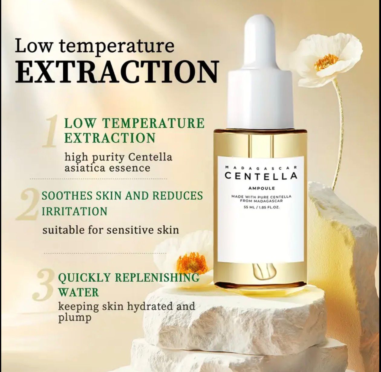 Centella Ampoule-soothing & hydrating Serum for Sensitive, Acne-Prone Skin.