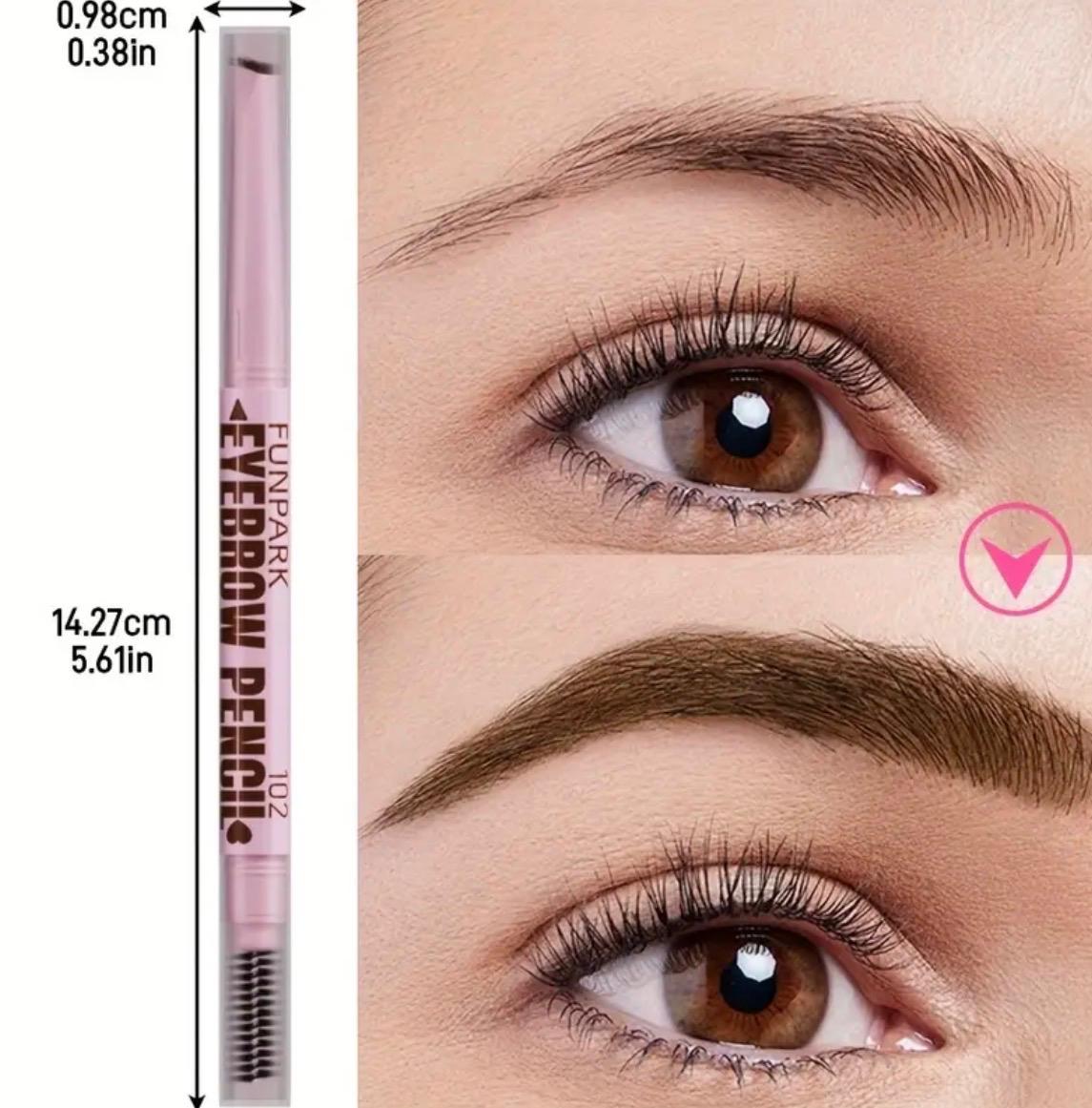 Extremely Fine Flat Core Double Heads Automatic Eyebrow Pencil Waterproof Long-lasting