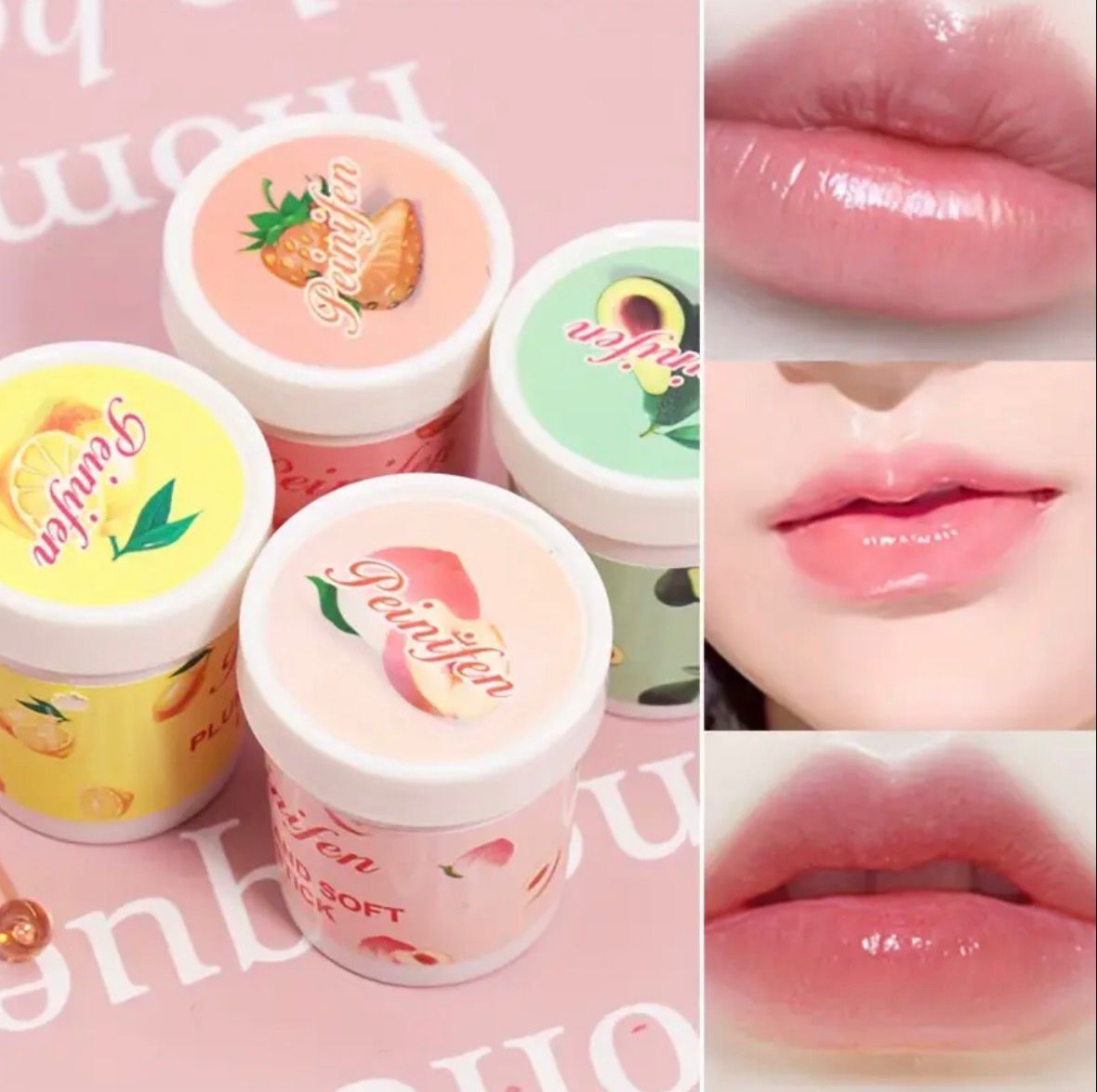 Peach Flavored Tinted Lip Balm Long-Lasting Moisturizing