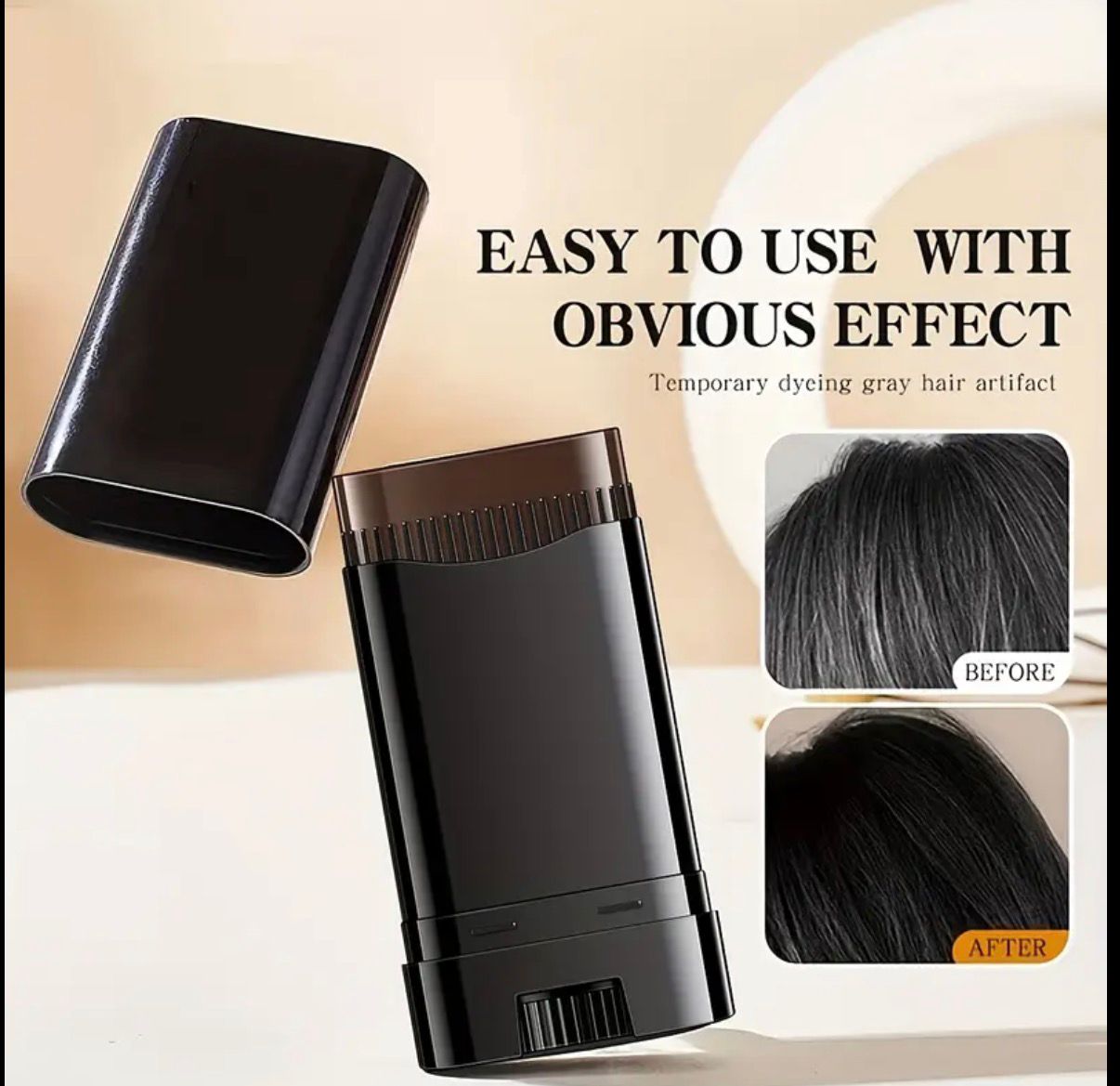 2 Color Hair Dye Applicator Pen with Comb - Waterproof & Sweat-Resistant Rotating Design