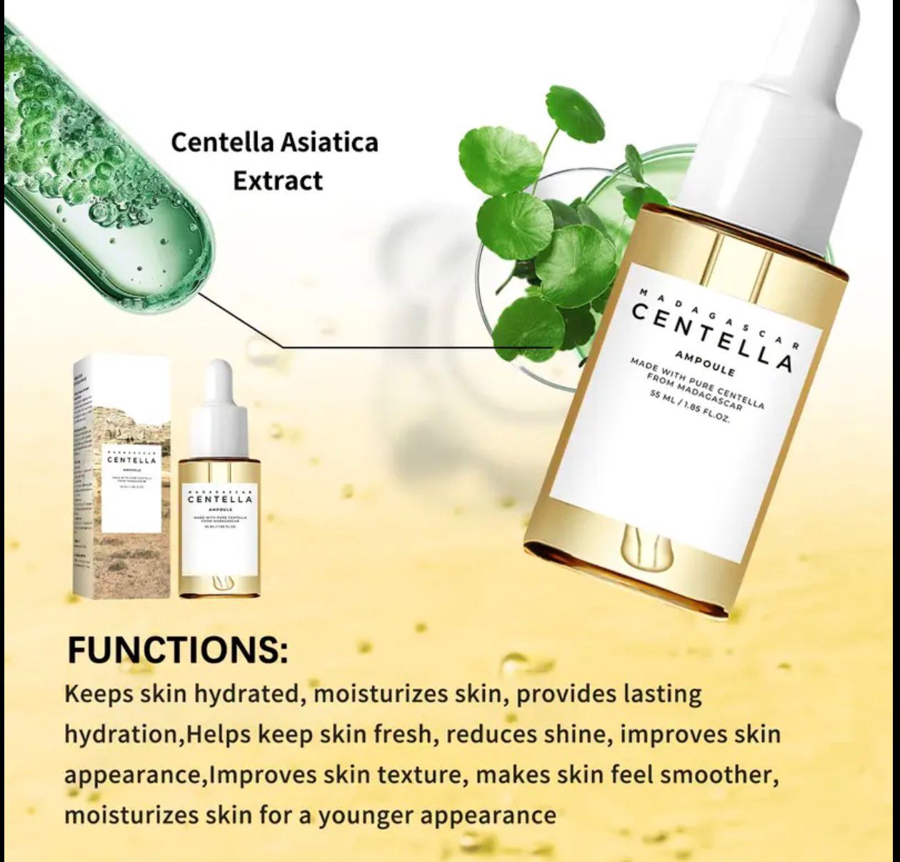 Centella Ampoule-soothing & hydrating Serum for Sensitive, Acne-Prone Skin.