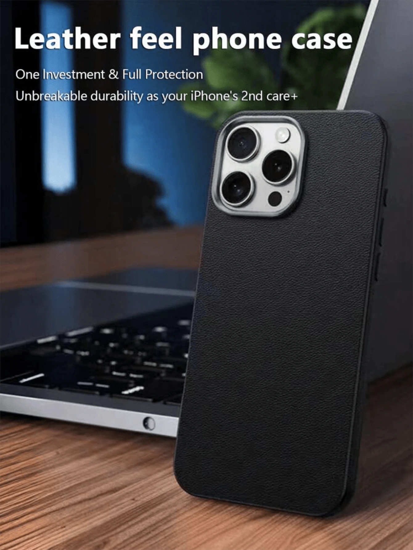 3pcs Luxury Leather Texture Phone Cases