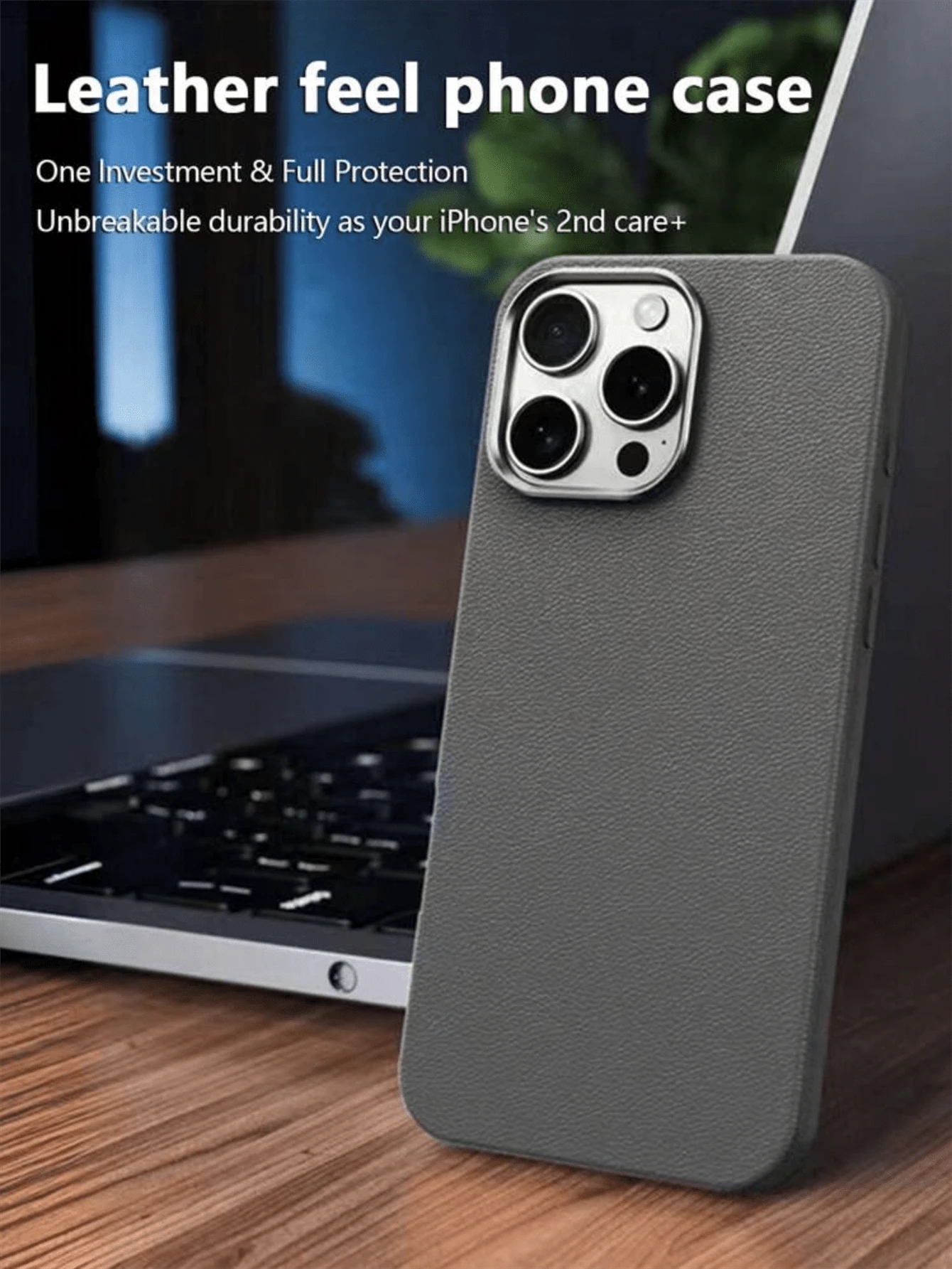3pcs Luxury Leather Texture Phone Cases