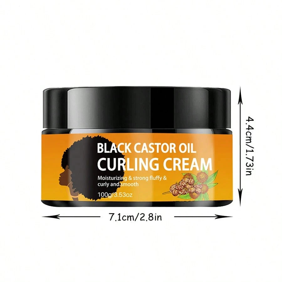 100g Black Castor Oil Curl Cream Infused With Argan Oil