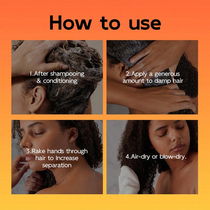 100g Black Castor Oil Curl Cream Infused With Argan Oil