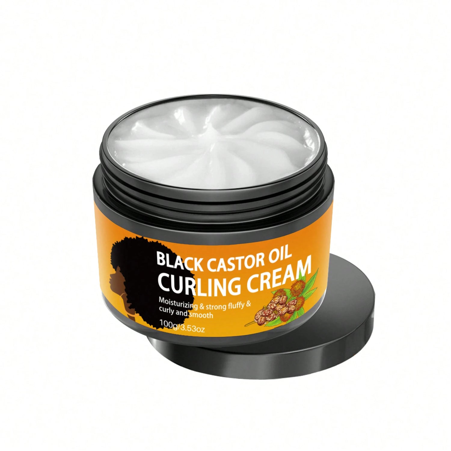 100g Black Castor Oil Curl Cream Infused With Argan Oil