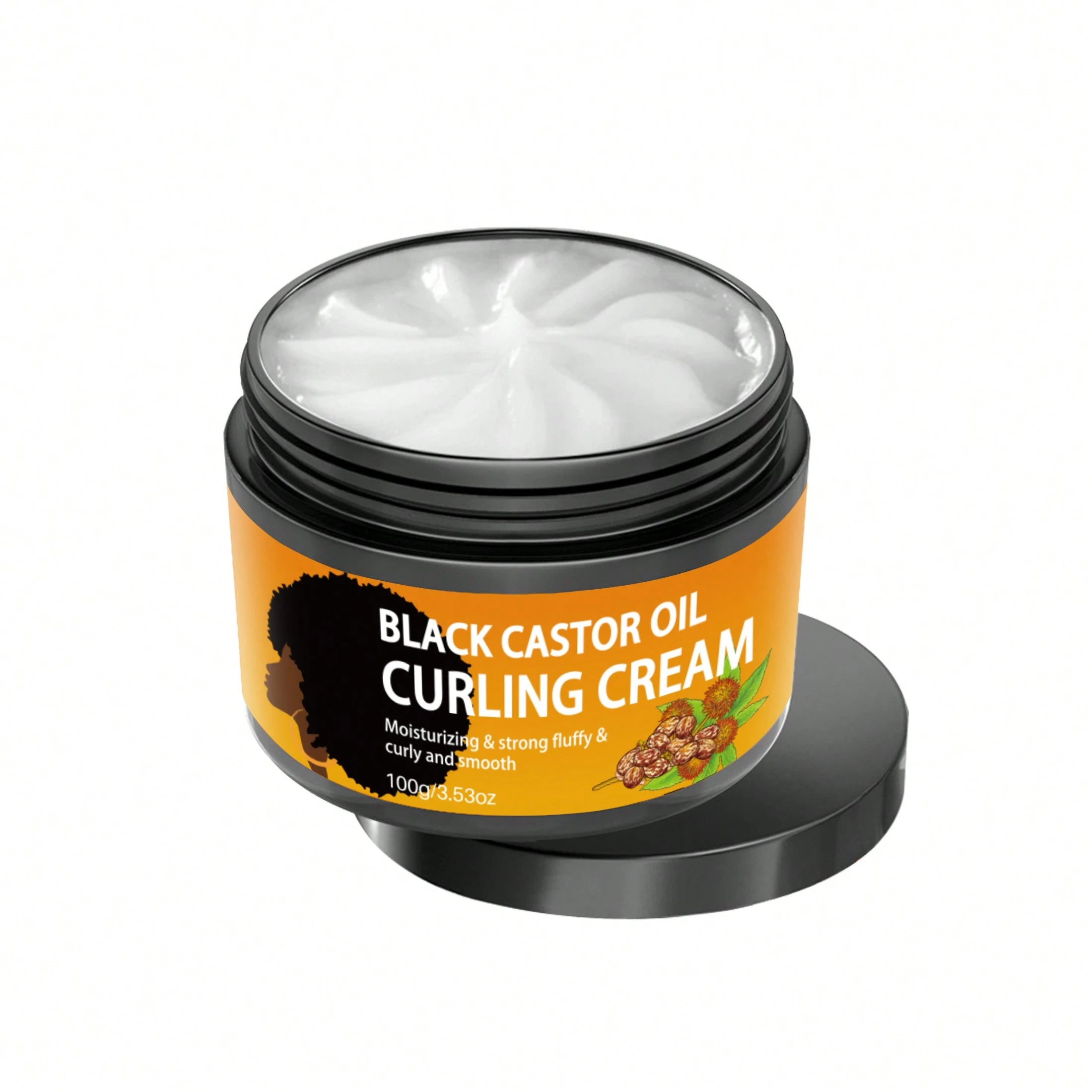 100g Black Castor Oil Curl Cream Infused With Argan Oil