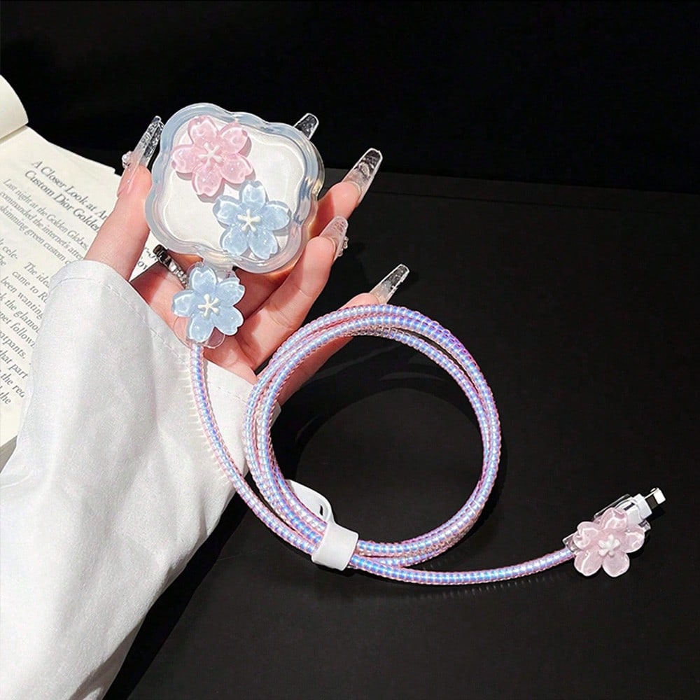 Blue &amp; Pink Ipomoea/Butterfly/Cupid Protective Cases