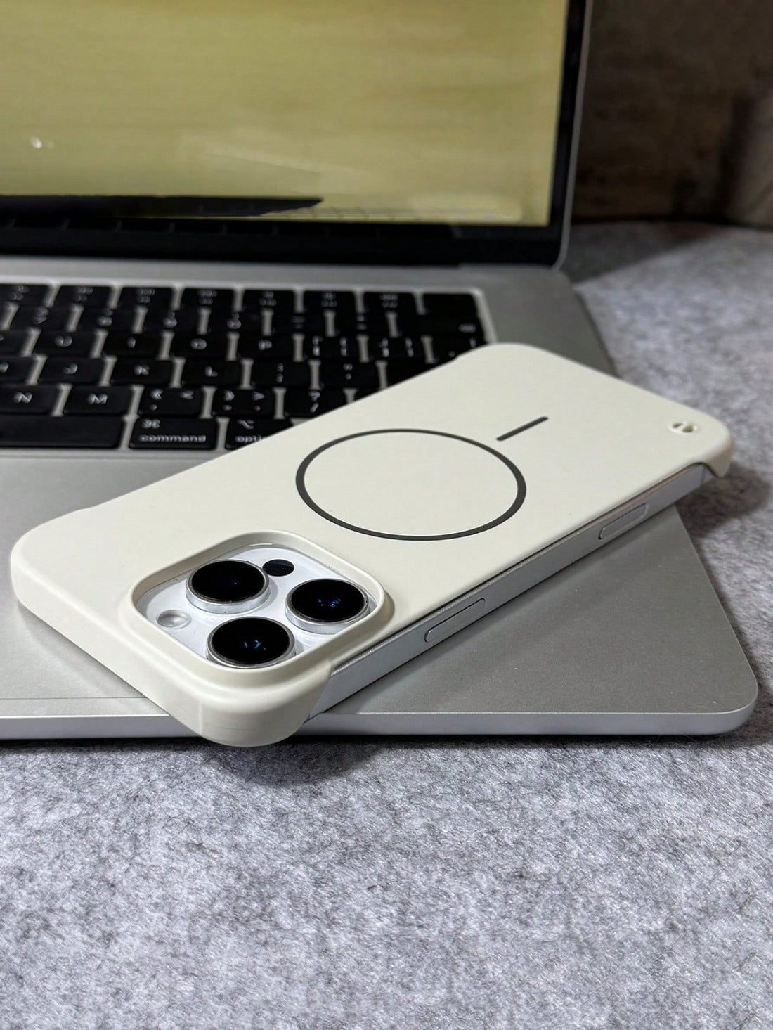 Borderless PC Magnetic Phone Case Compatible With IPhone 17Air 16 15 14 13 12 Pro Max 11 Magnetic Wireless Charge Solid Color Back Cover