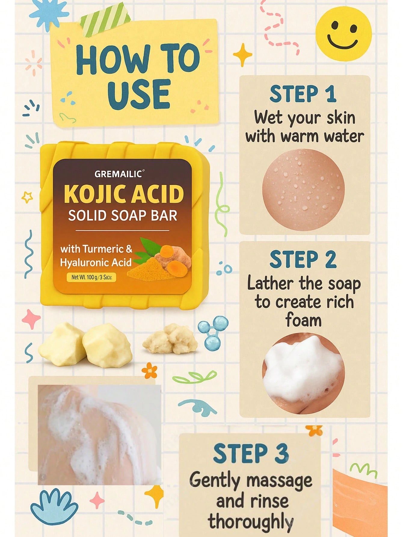 Turmeric Lemon Kojic Acid Soap 100g