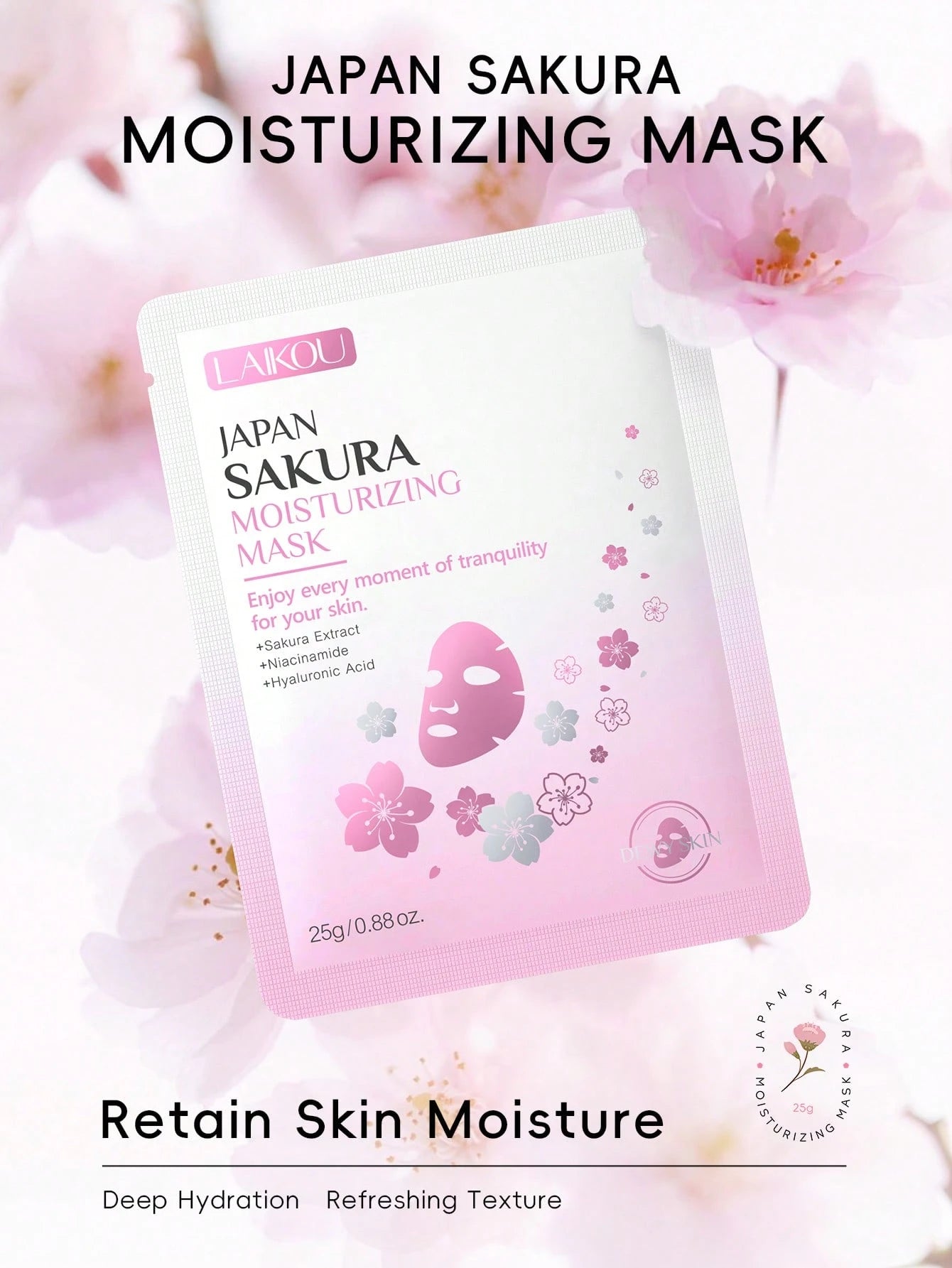 LAIKOU 7Pcs Nourishing LAIKOU Japan Sakura Skincare Set