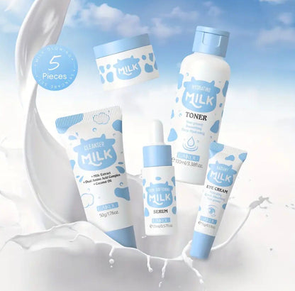 Nourishing Your Light Beige with Milk Skincare Set - Rich with Milk Extract, Niacinamide, Alpha-Arbutin, Vitamin E for Long Lasting Hydration.