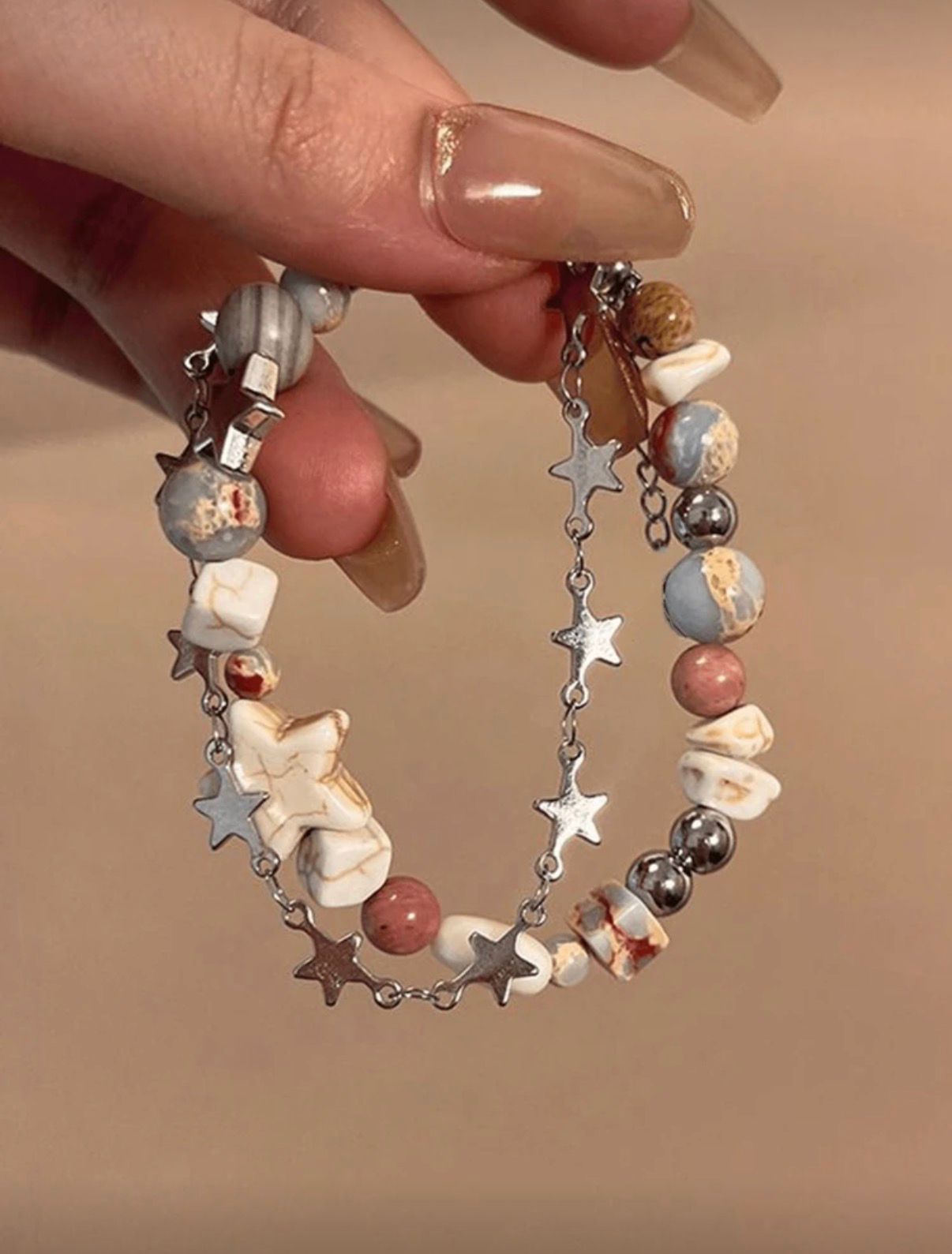 White Turquoise Beaded Bracelet