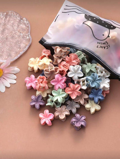 30pcs Retro Morandi Chrysanthemum Hair Clips