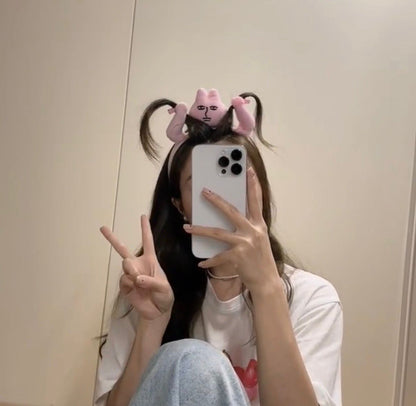 Pink Bunny Ears Hair Hoop