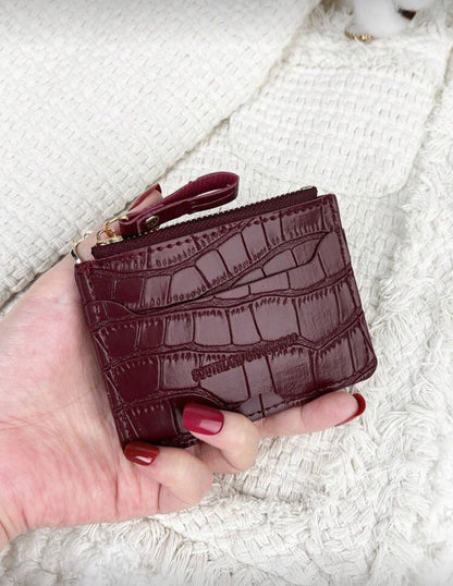 Slim Wallet Thin Lightweight Burgundy