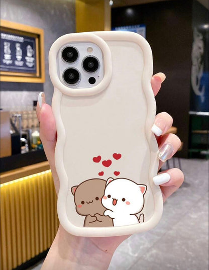 Iphone 17 Pro Max Cartoon Cat Beige Phone Case