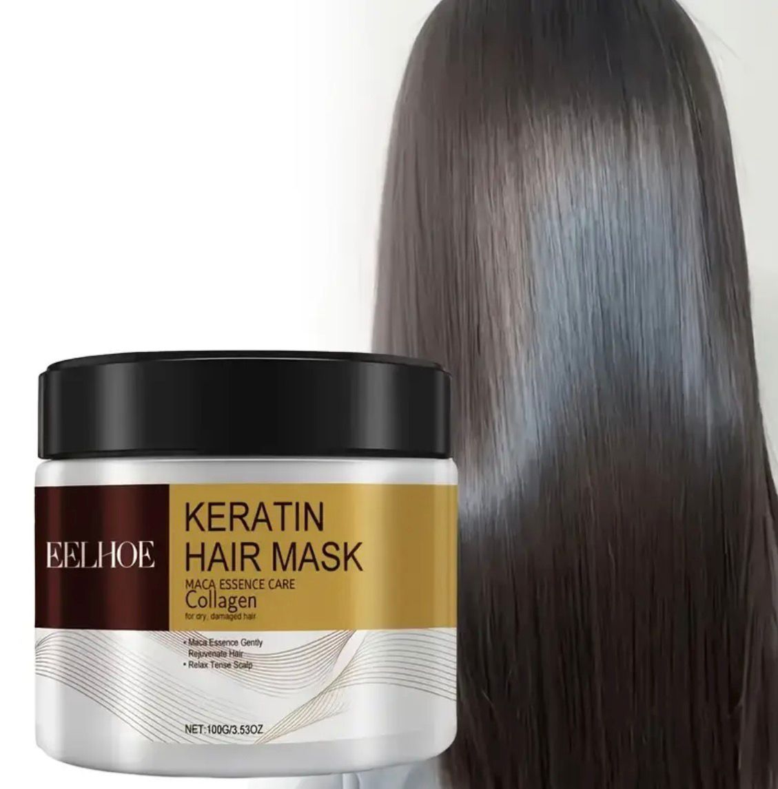 Repairing &amp; Moisturizing Hair Mask  Deep Nourishment for Damaged, Dry and Split Ends, Salonquality, Nourishing Ingredients, Hydrating Formula
