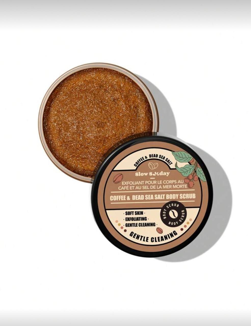 Slow Sunday Coffee&amp; Dead Sea Salt Body For Silky Smooth Skin Body Scrub 100g