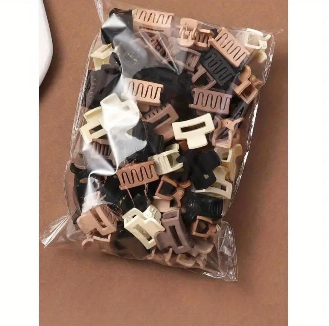 Retro Vintage Mini Hair Clips - Assorted Colors (Pack of 25 Pieces)
