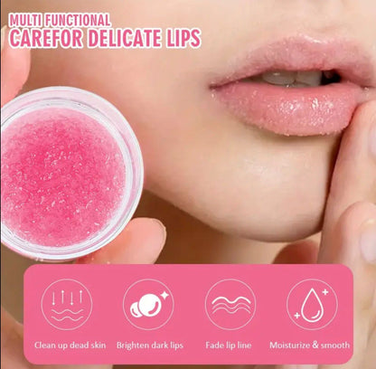Pink Lip Scrub – Exfoliate, Brighten &amp; Fade Lip Lines.