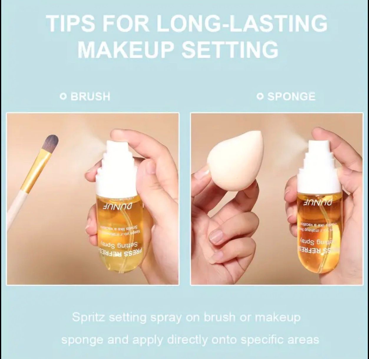 DUNUF PRESS REFRESH Setting Spray – Hydrating Makeup Lock &amp; Refresh.