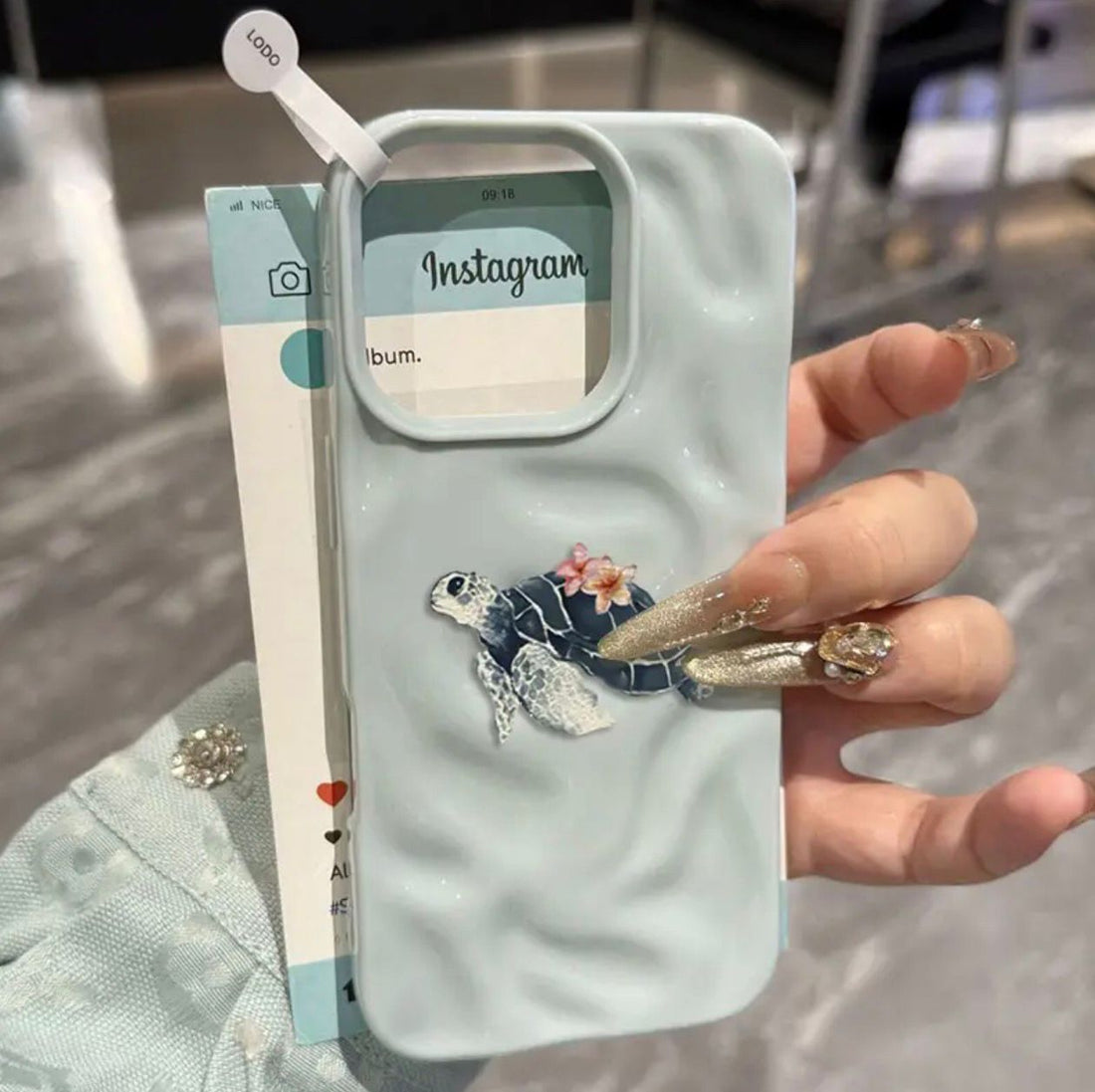 17 Air Adorable Watercolor Turtle Floral Phone Case