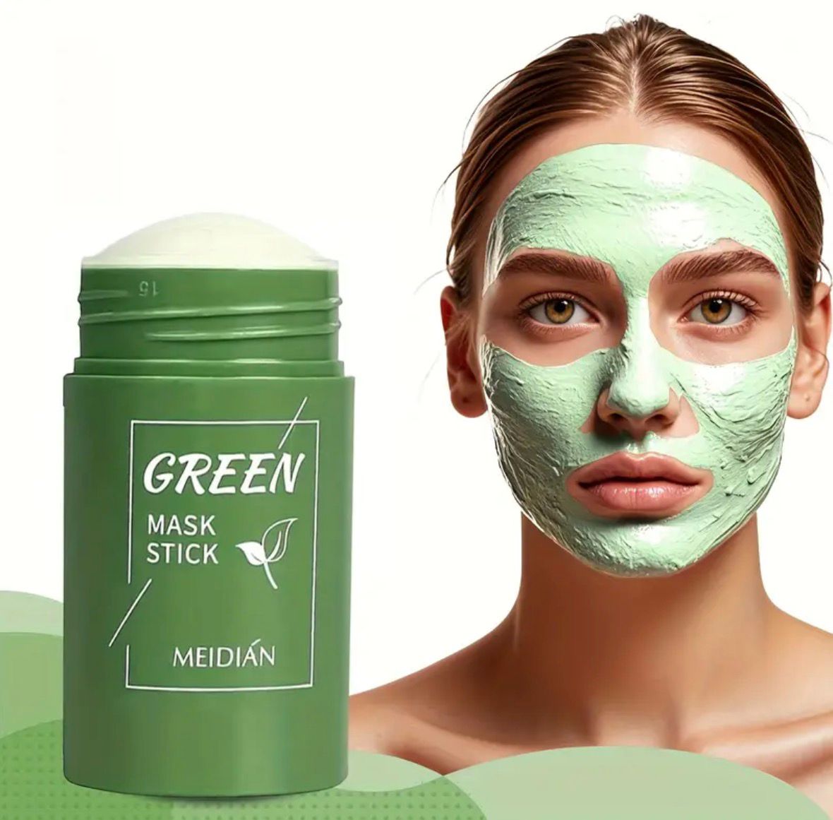 Green Tea Solid Face Stick-Deep Cleansing, Pore Removal, and Nourishing