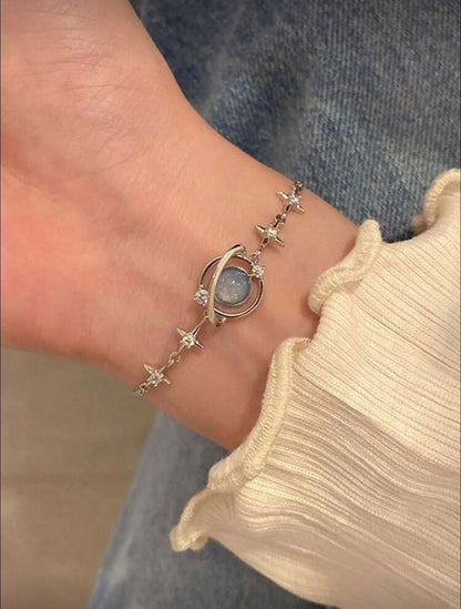 Galaxy Blue Planet Bracelet
