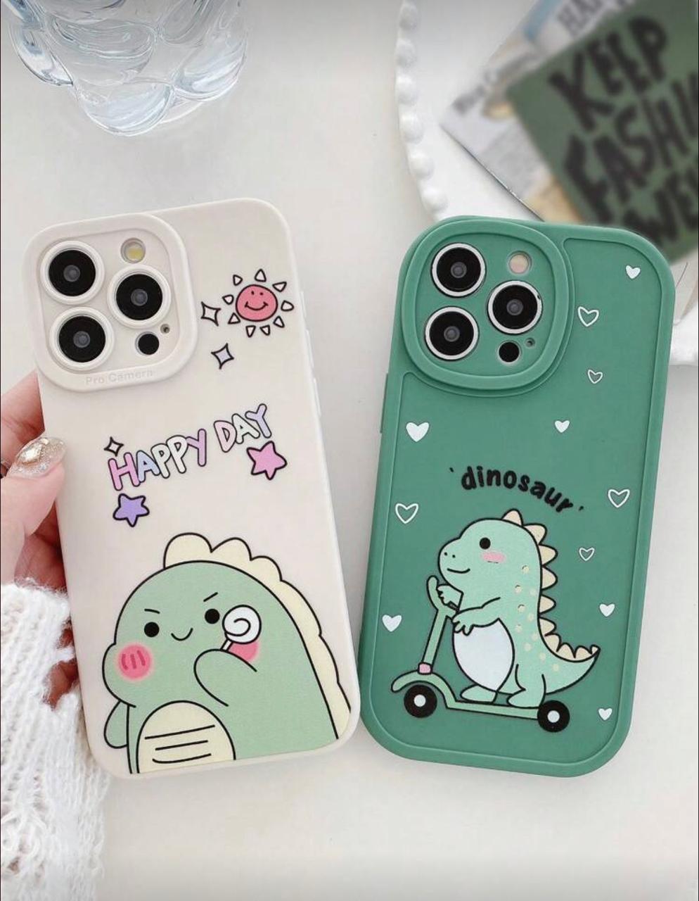 iPhone 16 Plus Cute Cartoon Dinosaur Pattern Soft And Friendly Feeling Camera Lens Cover Phone Cases 3Pcs