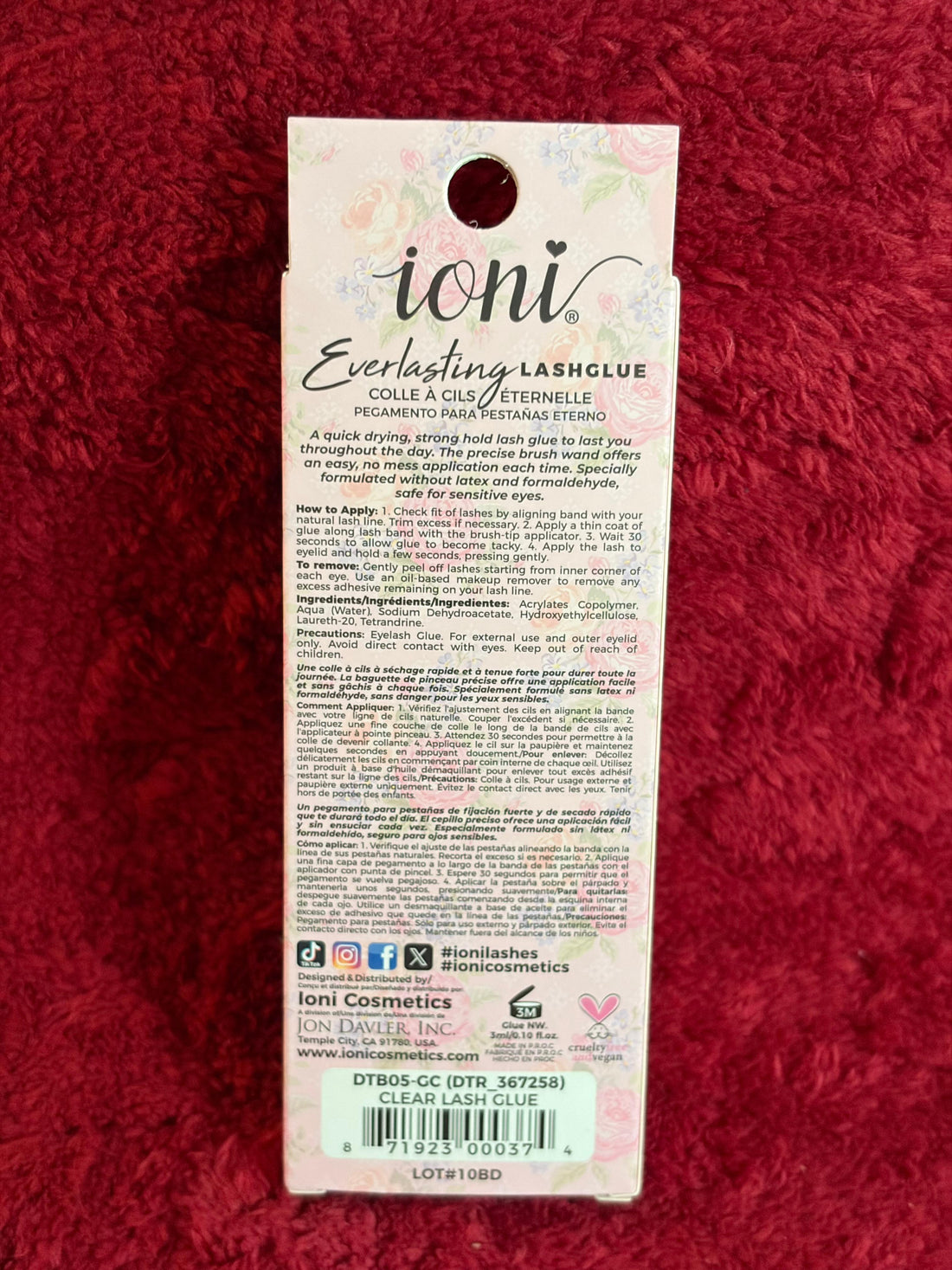 Ioni Everlasting Clear Lash Glue