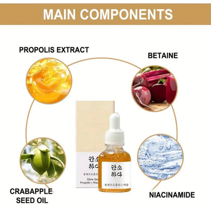 Propolis Niacinamide Glow Serum - Hydrating &amp; Facial Radiance