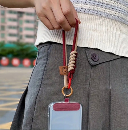 2Pcs Multifunctional Handwoven Phone Lanyard, Outdoor Sports Wrist Strap