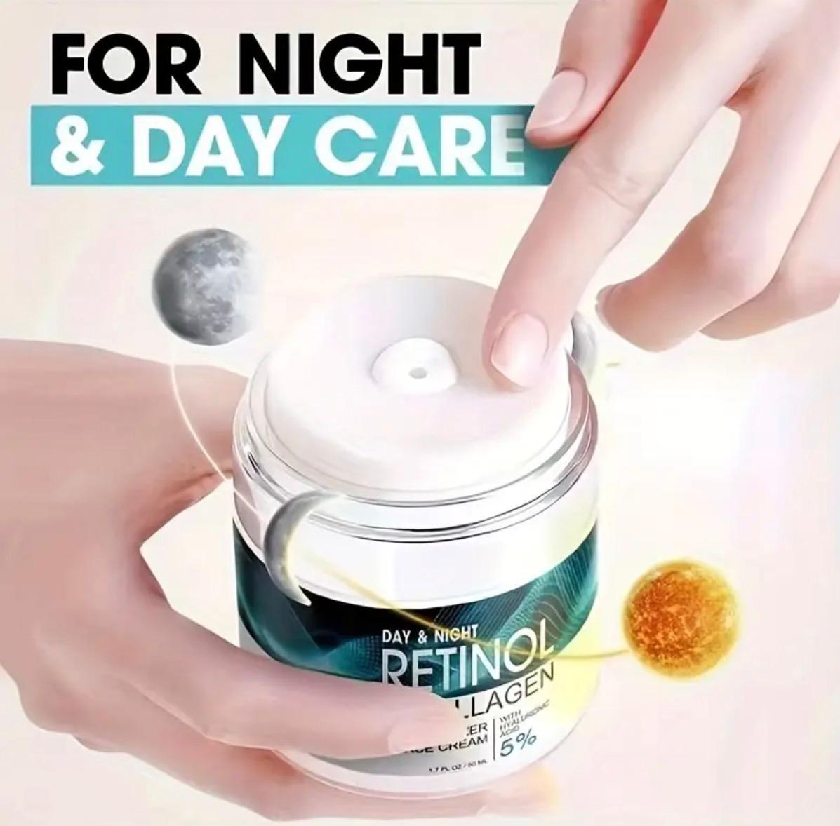 Retinol Moisturizing Cream with Collagen, Hyaluronic Acid &amp; Vitamin E - Hypoallergenic