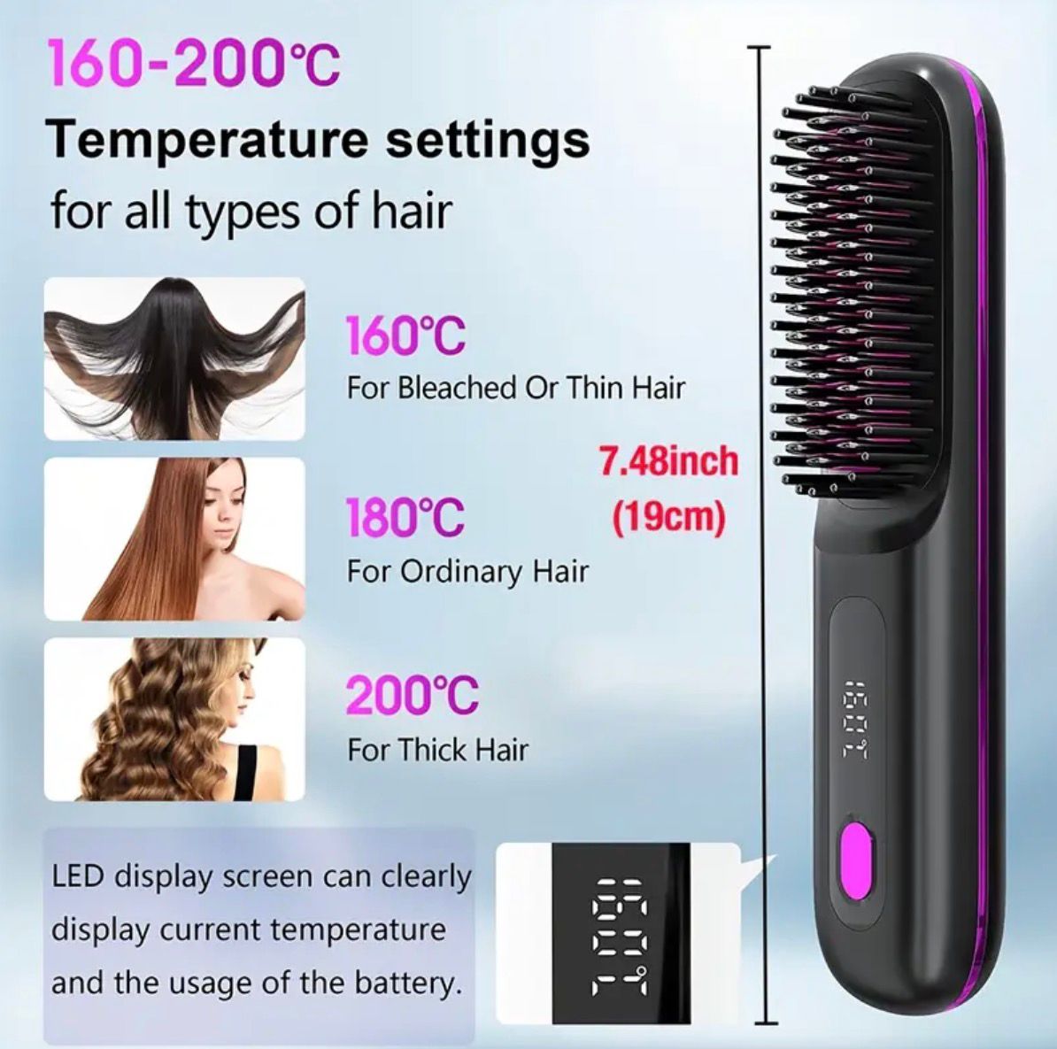 Hair Straightener Brush