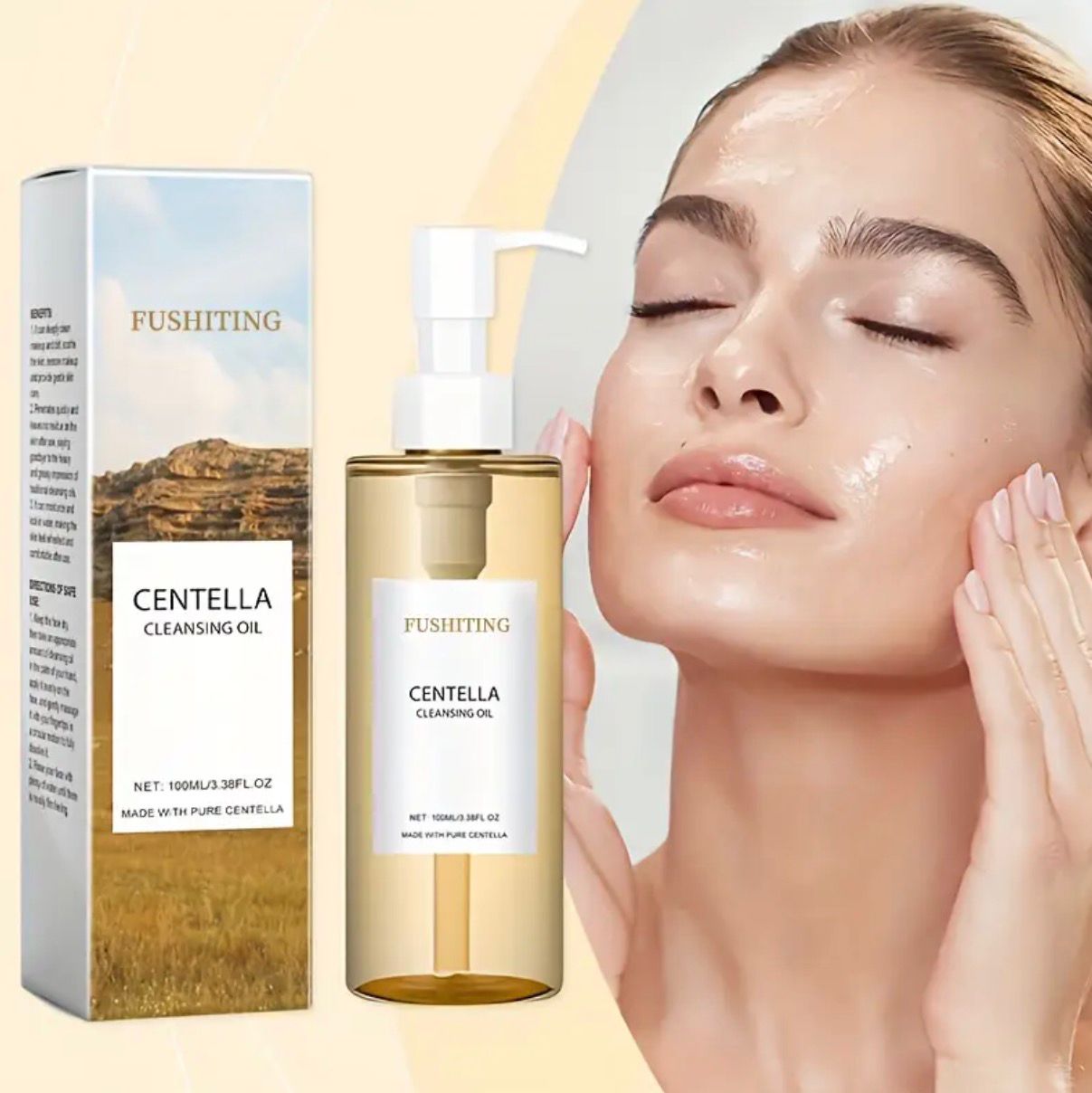 FUSHITING Centella Cleansing Oil – Pure Makeup Remover &amp; Soothing Balance Gentle, Deep Cleansing with Soothing Centella.