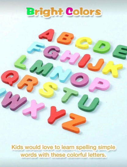 Wooden Alphabet, Puzzle Set for Toddlers | Montessori Educational Learning Toy for Ages 3+