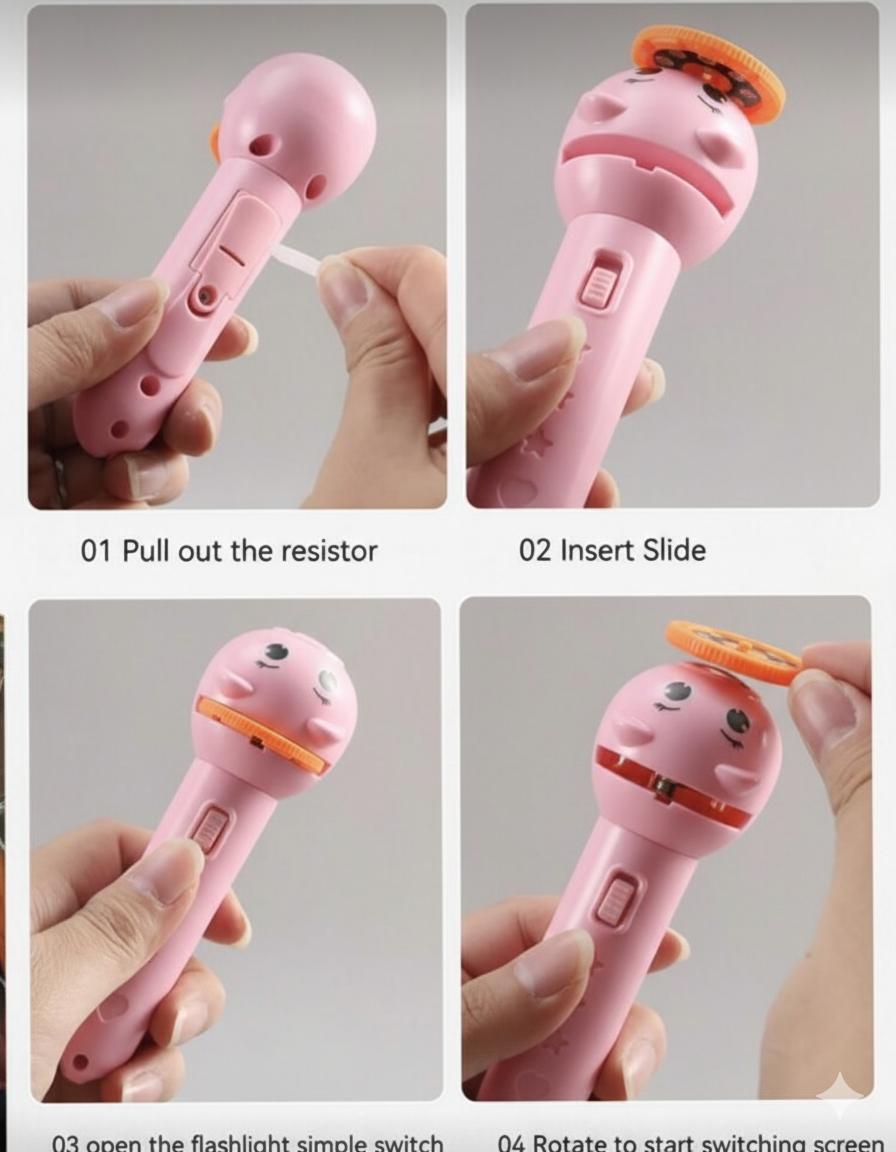 Cute Cartoon Projection Flashlight Toy