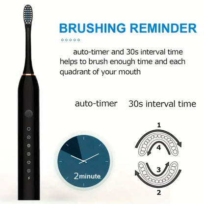 6-Speed Mode Smart Timer Electric Toothbrush