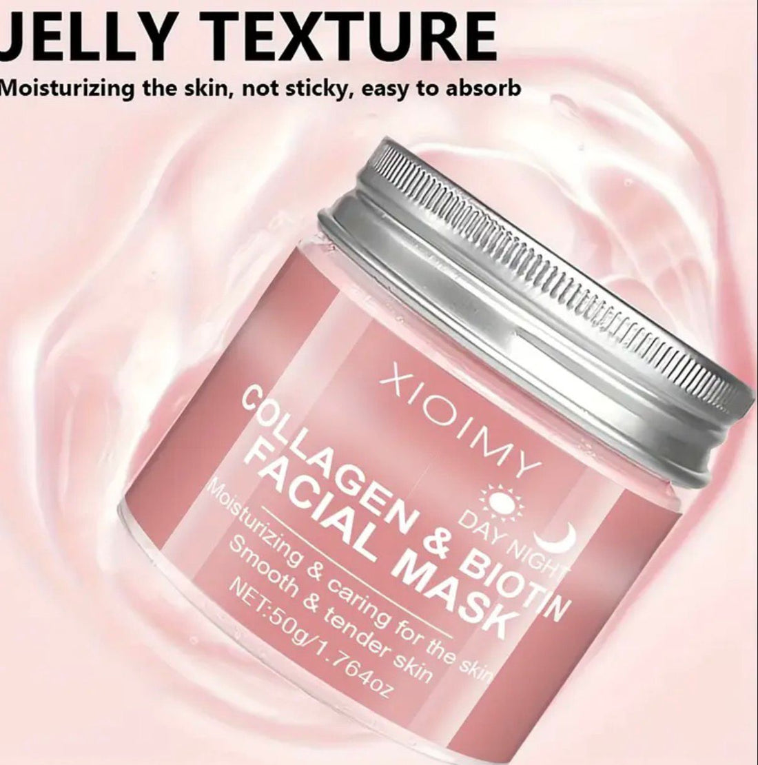 XIOIMY Collagen &amp; Biotin Facial Mask- Hydrating Moisturizing Mask with Collagen Essence for All Light Beige Types