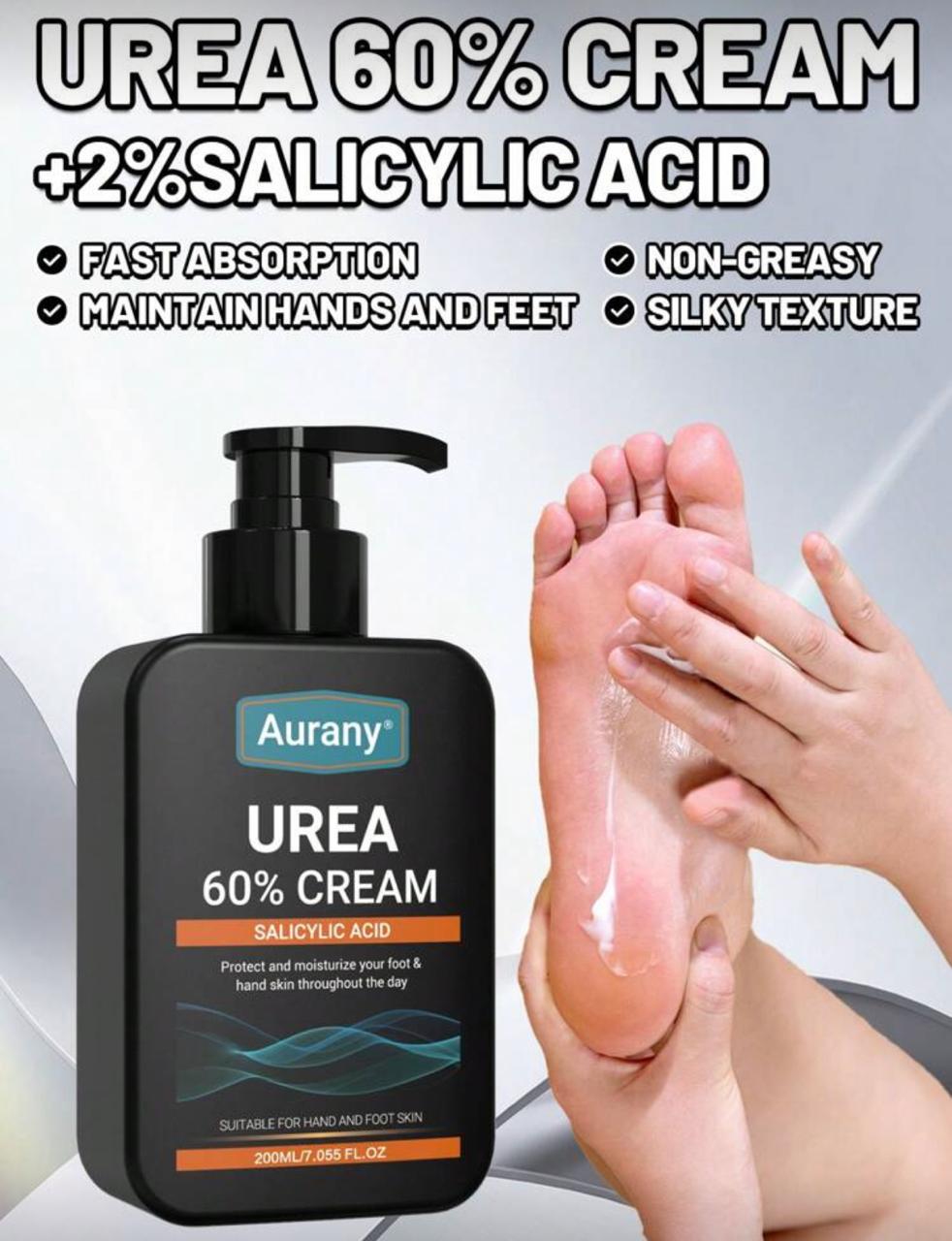 Urea Cream 60% For Feet + 2% Salicylic Acid 200ml