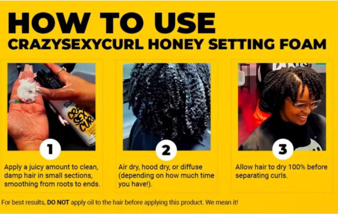 The Doux Beegirl Crazy Sexy Curl Honey Setting Foam 7Oz