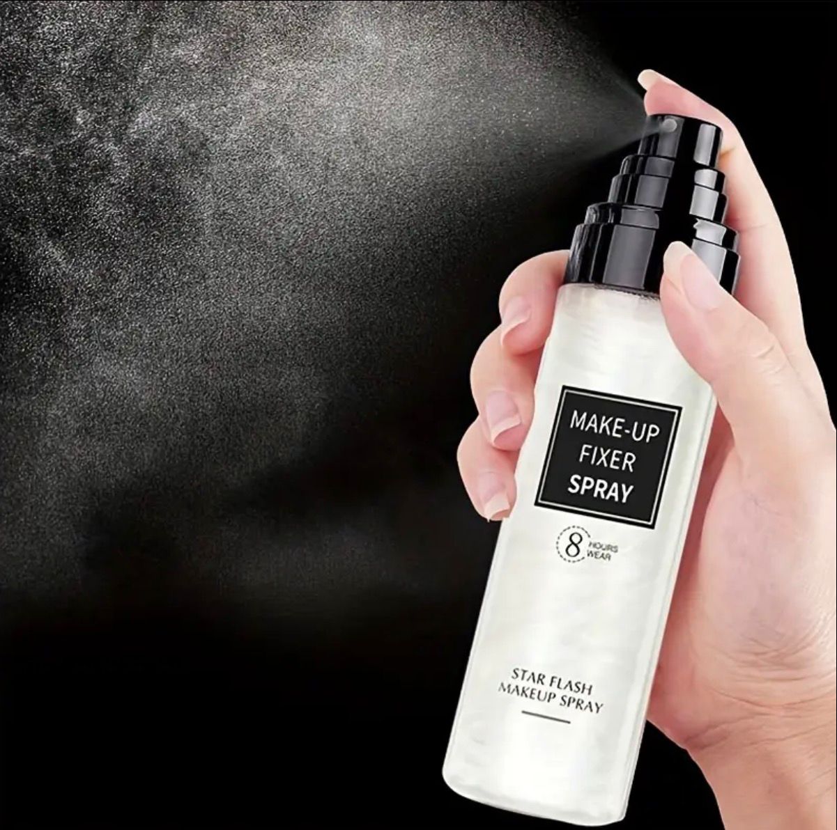 LIFUSHA Star Flash Makeup Fixer Spray - 3-in-1 Setting Spray for 8-Hour Wear, Oil Control, and Highlight 100ml.