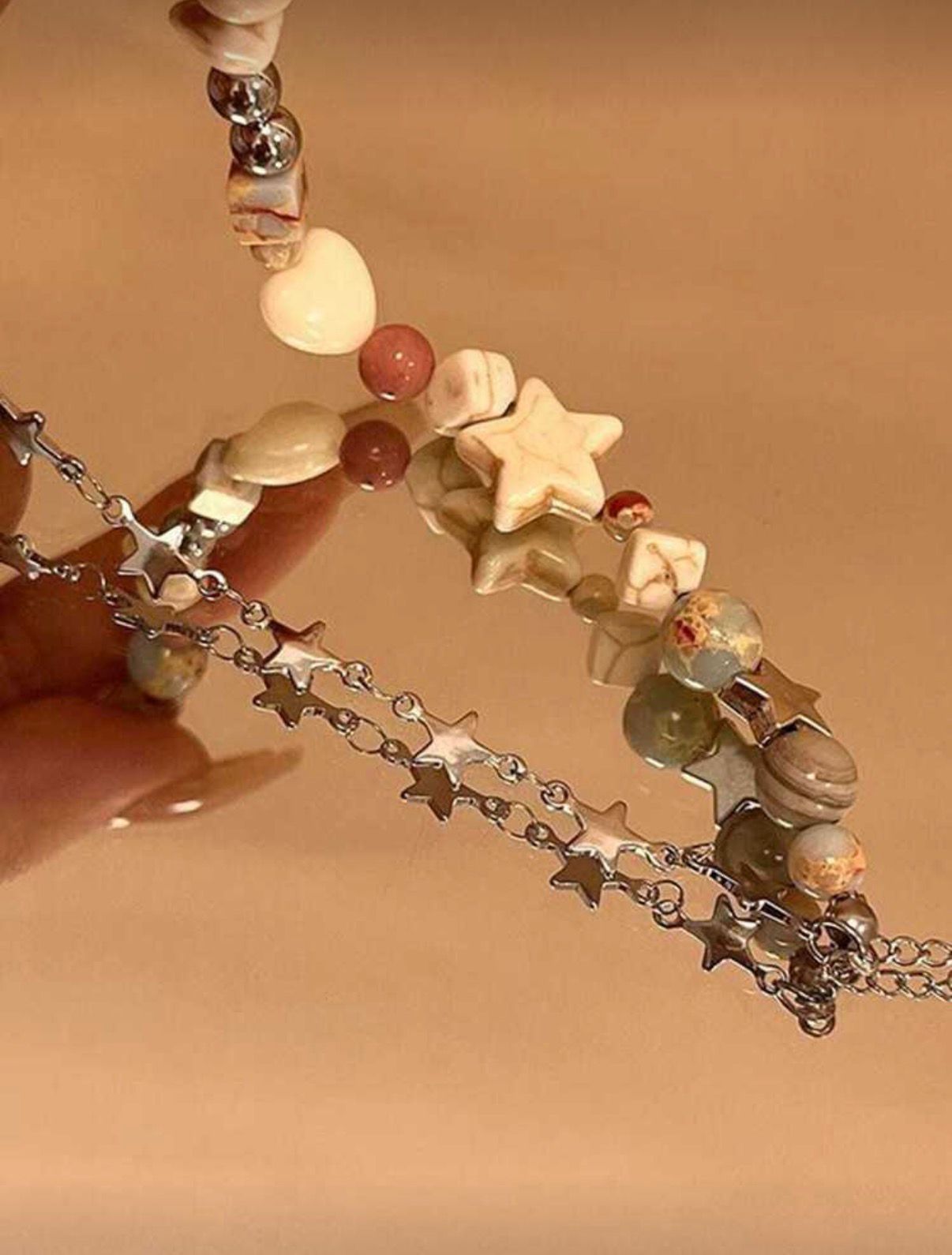 White Turquoise Beaded Bracelet